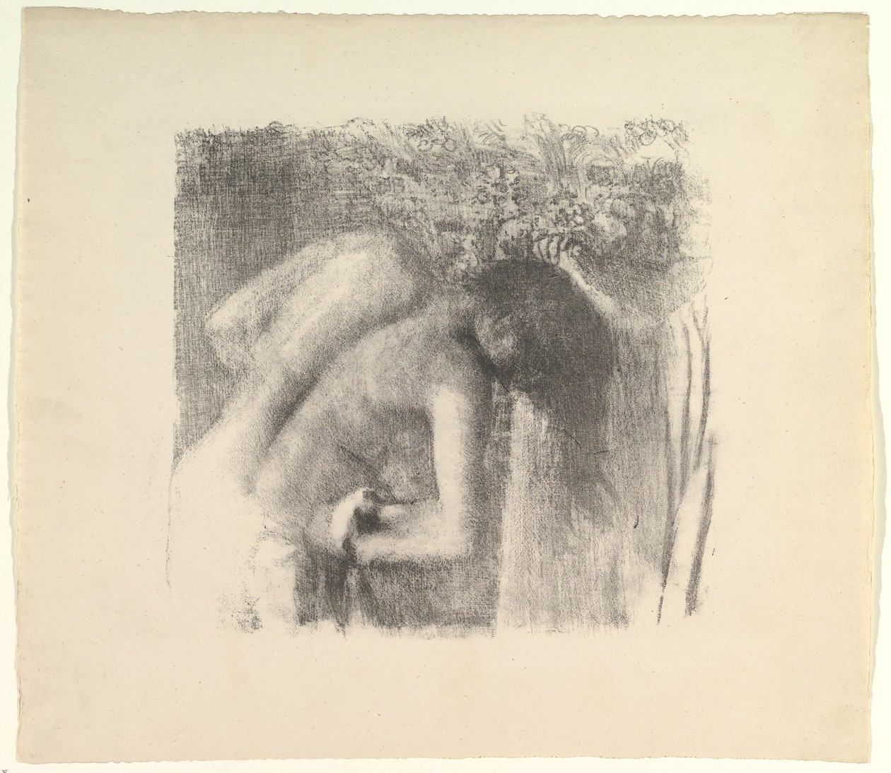 Na het Bad grote versie, 1891-92 door Edgar Degas