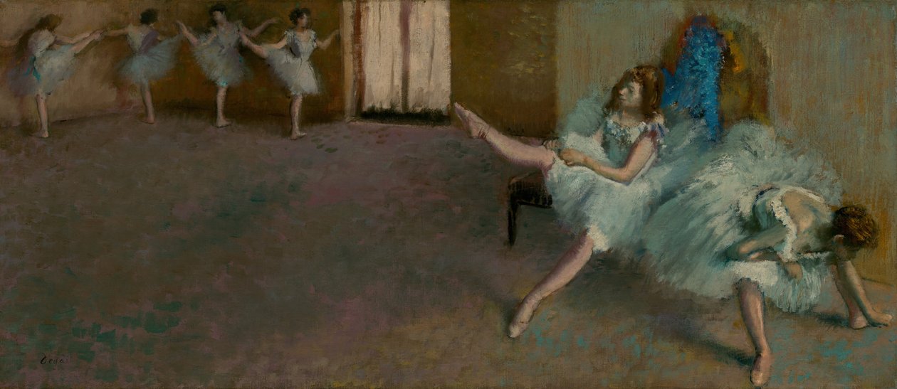 Voor de Ballet door Edgar Degas