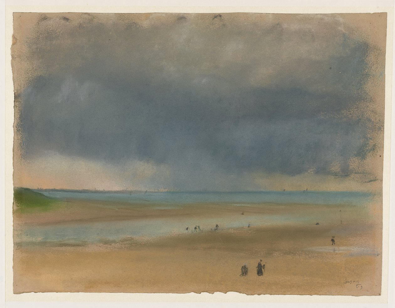 Aan zee door Edgar Degas