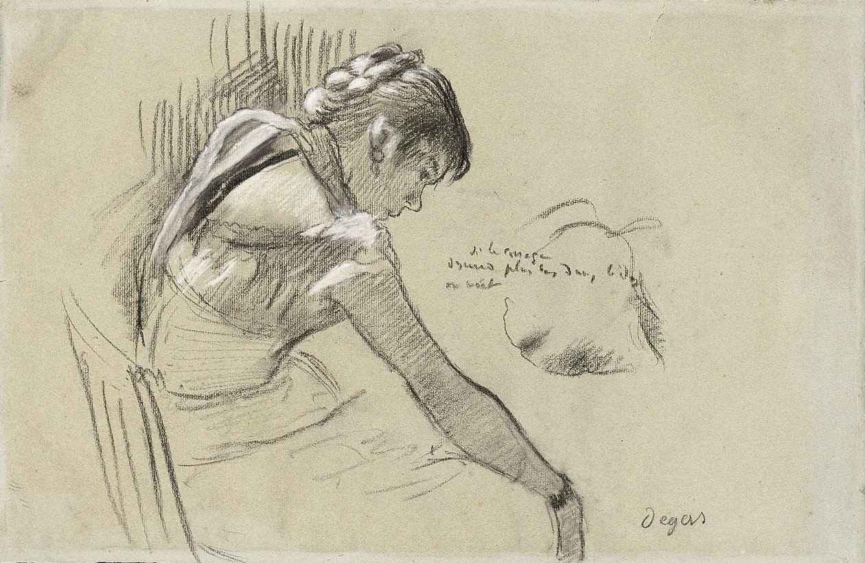 Danseres in rust (1879) door Edgar Degas