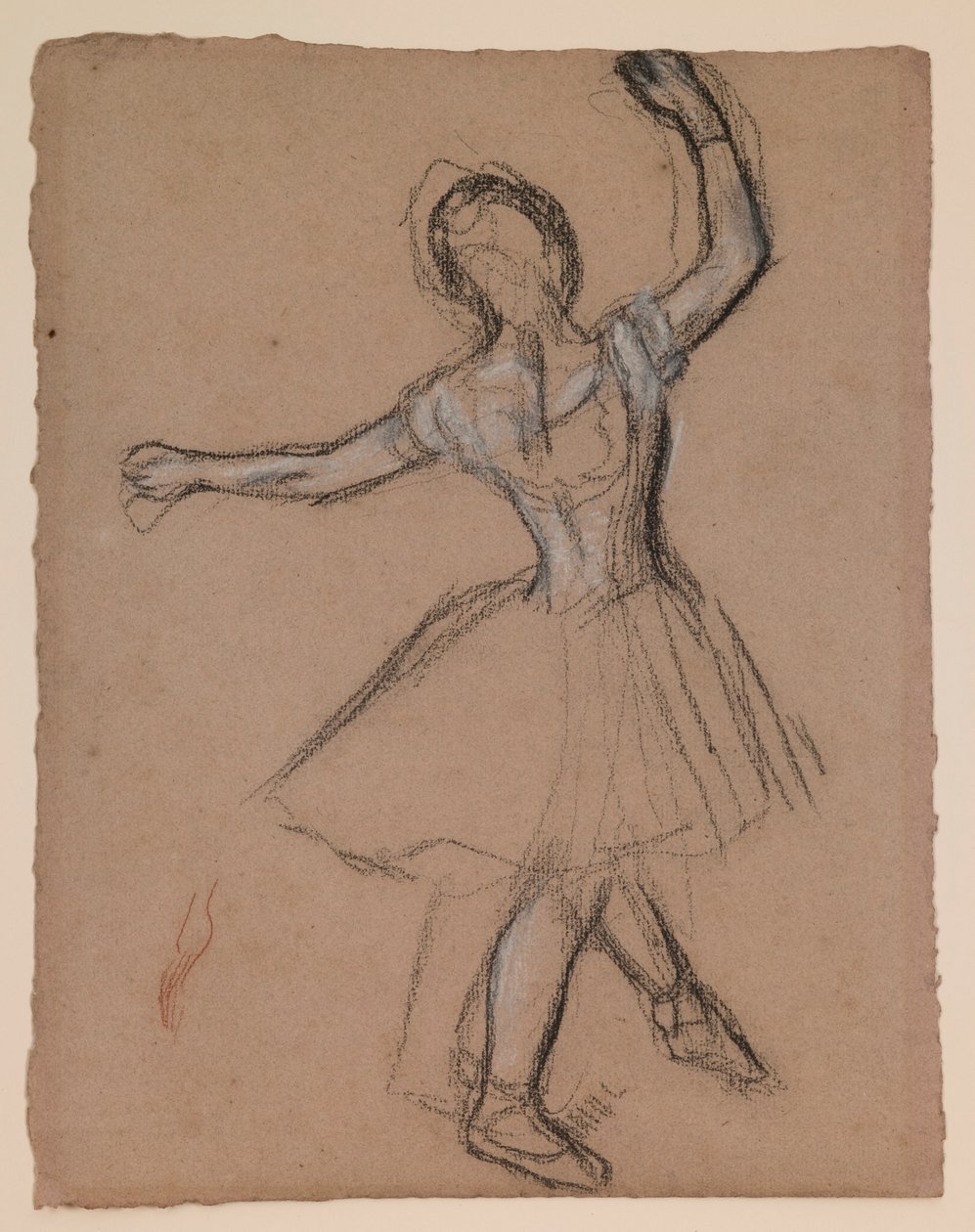 Danseres op het podium en in beweging door Edgar Degas