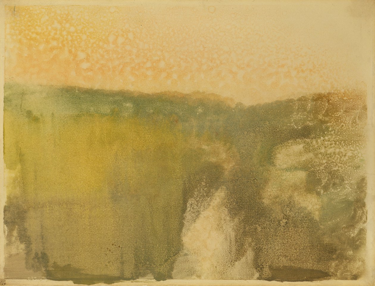 Groen Landschap, ca. 1890 door Edgar Degas