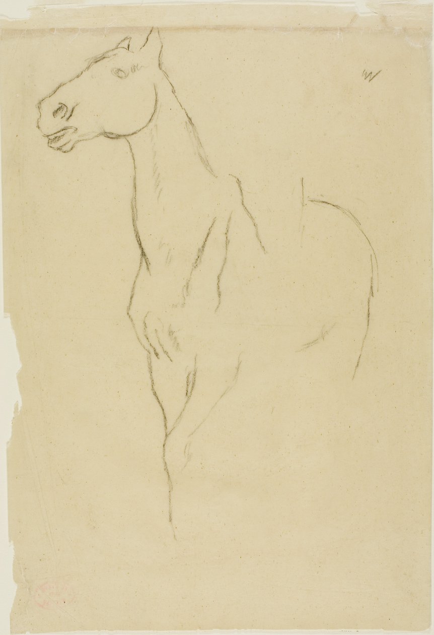 Paard Draaide Driekwart door Edgar Degas