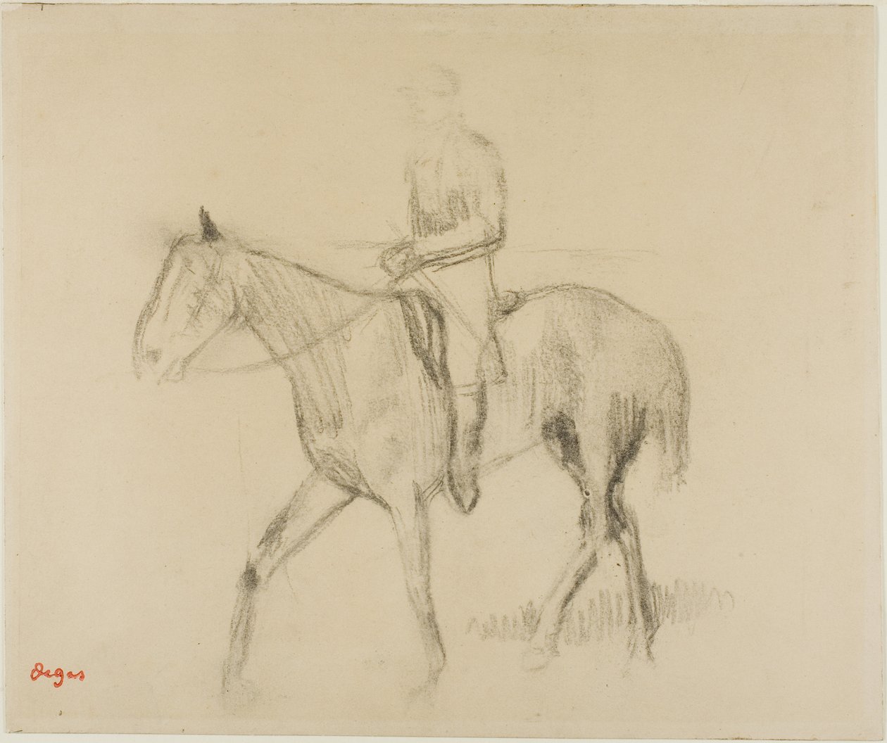 Paard en ruiter door Edgar Degas