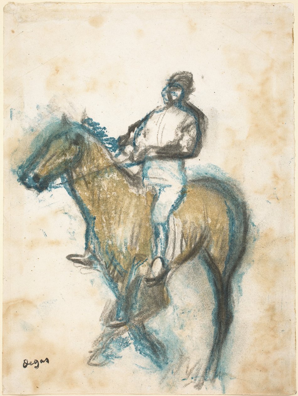 Jockey door Edgar Degas