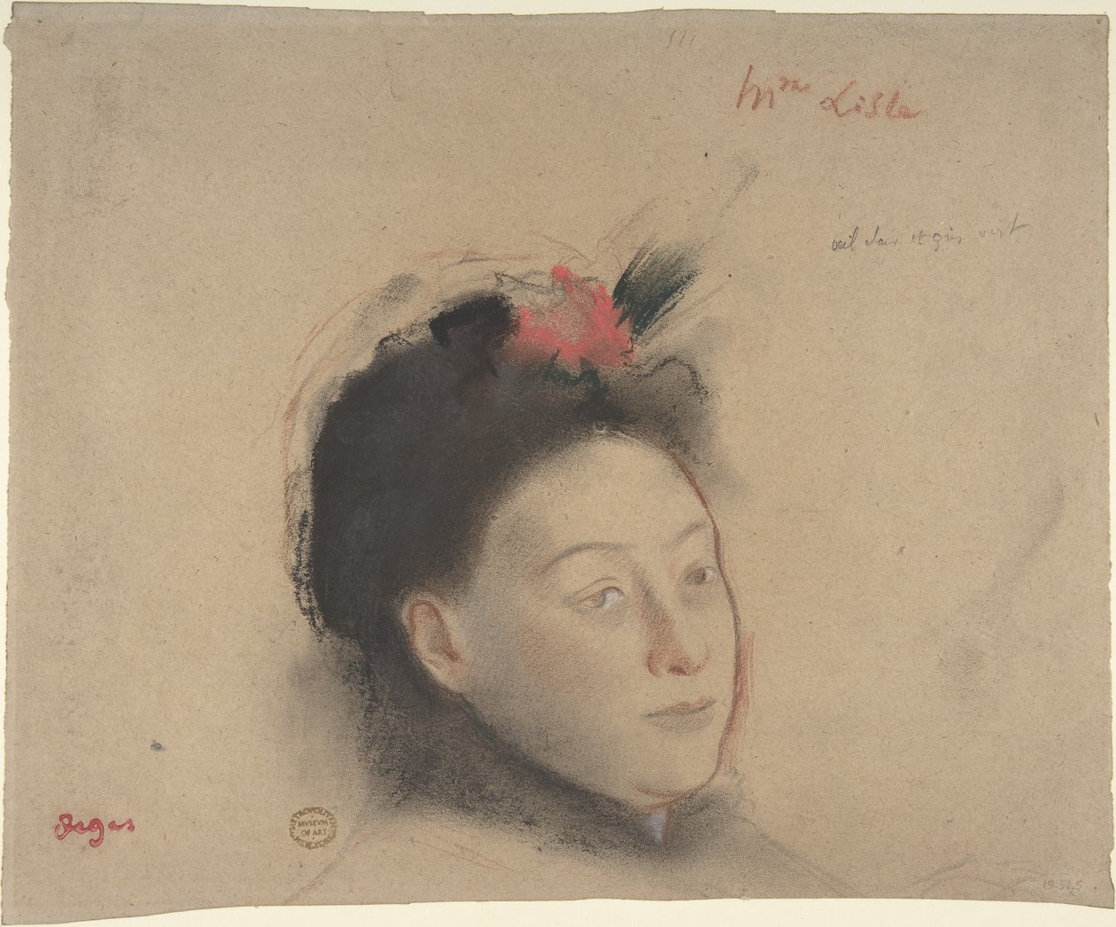 Mevrouw Lisle door Edgar Degas