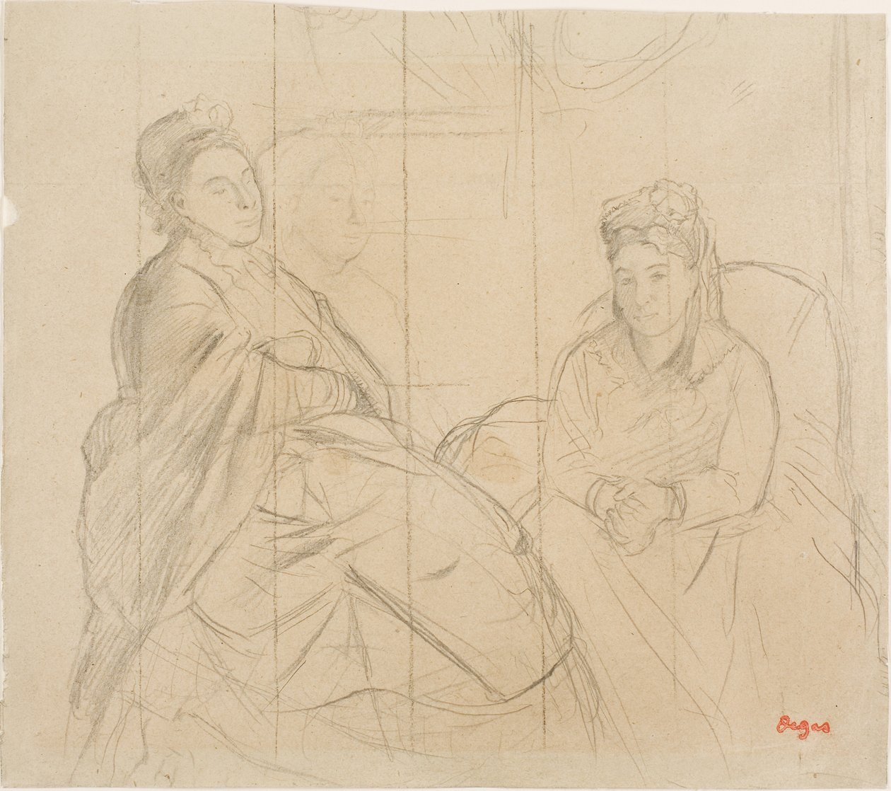 Madame Lisle en Madame Loubens door Edgar Degas