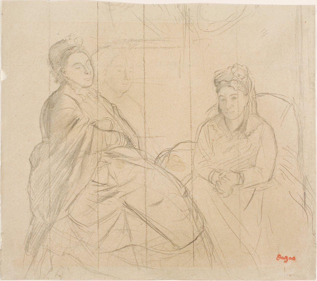 Madame Lisle en Madame Loubens door Edgar Degas