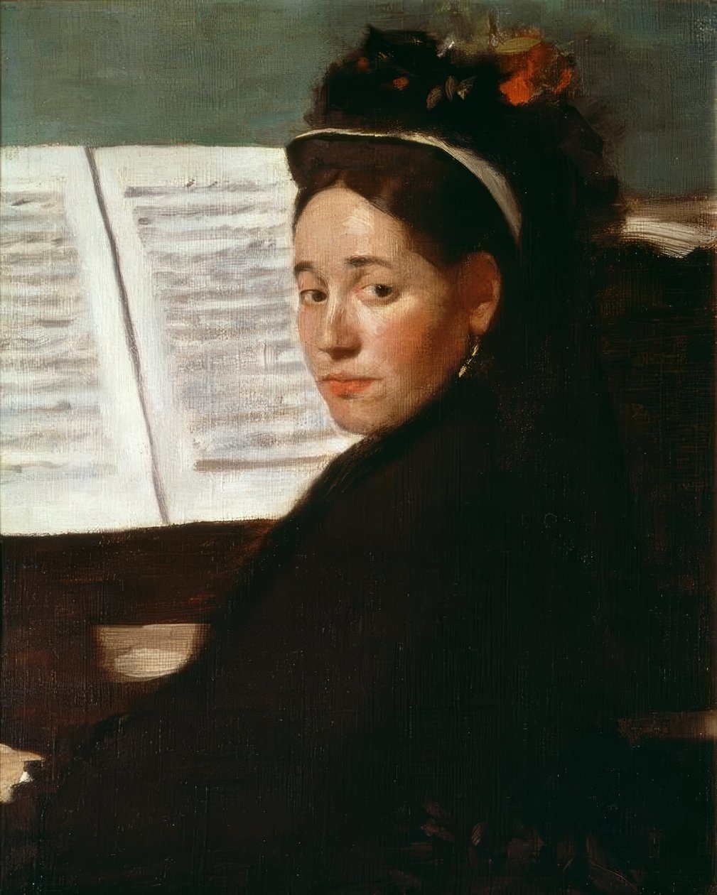 Mademoiselle Dihau aan de piano door Edgar Degas