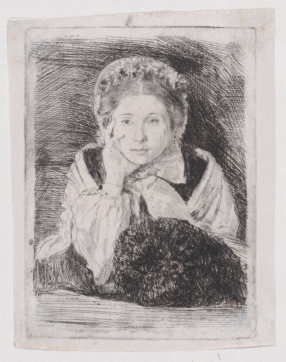 Marguerite De Gas, de zuster van de kunstenaar door Edgar Degas