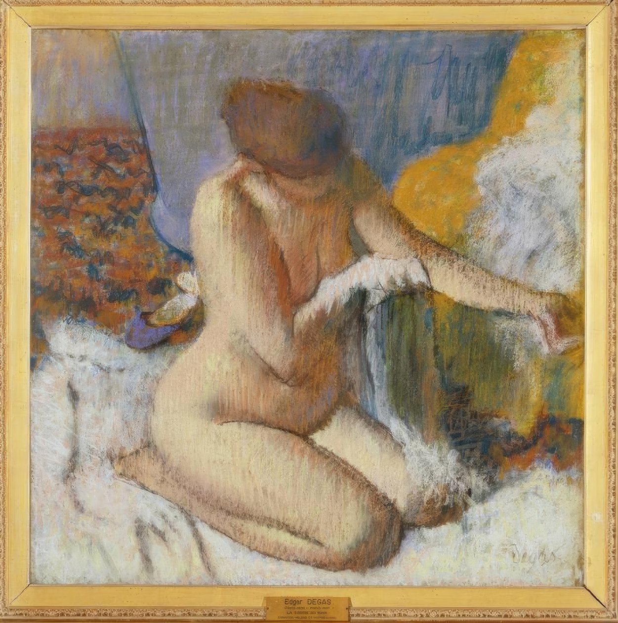 Naakt na het bad door Edgar Degas