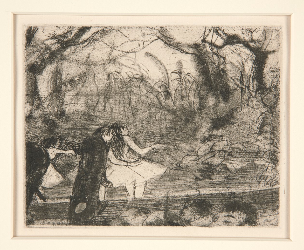 Op het podium III door Edgar Degas