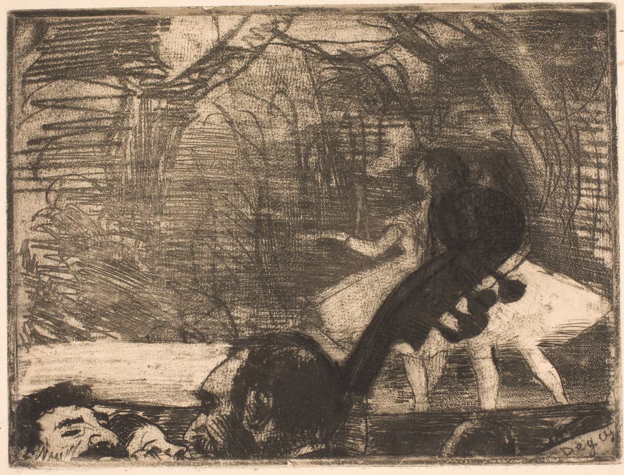 Op het toneel door Edgar Degas
