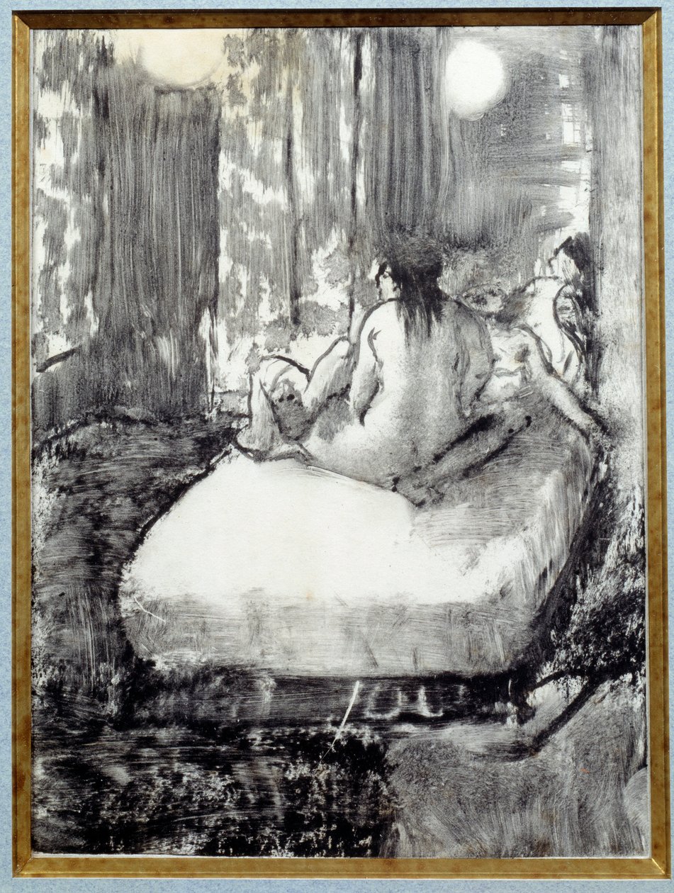 Op het bed door Edgar Degas