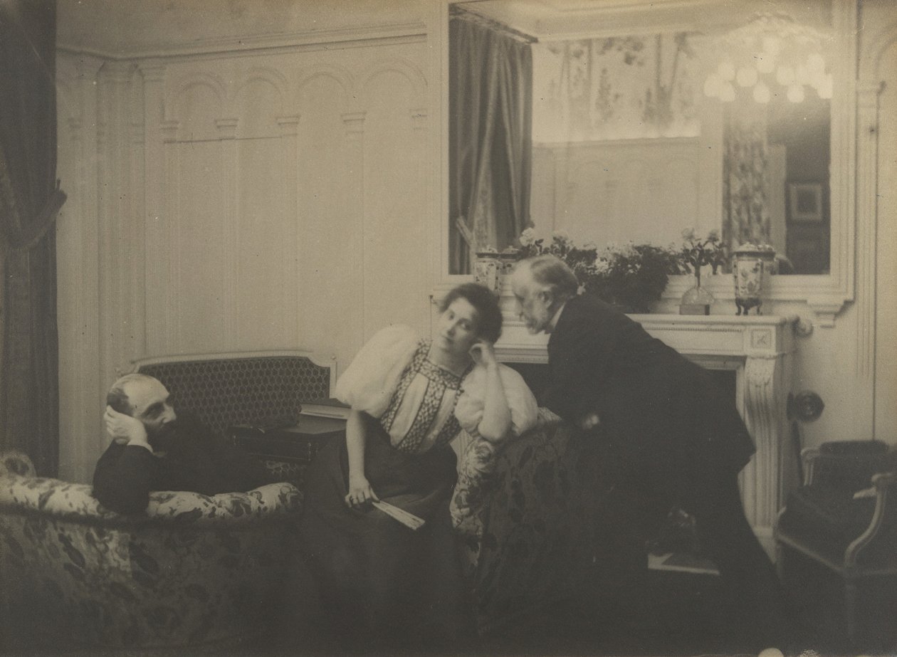 Paul Poujaud, Mevr. Arthur Fontaine en Degas, 1895 door Edgar Degas