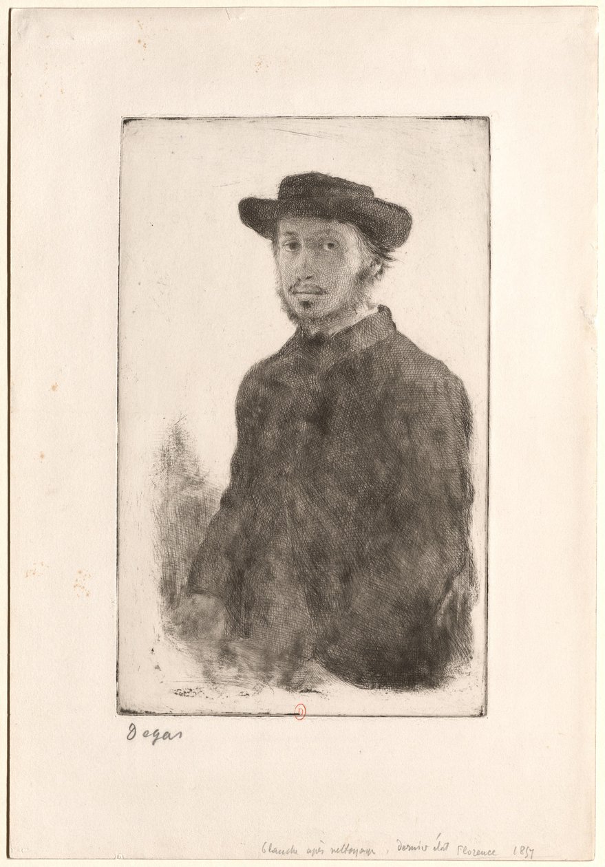 [Portret van Degas] door Edgar Degas