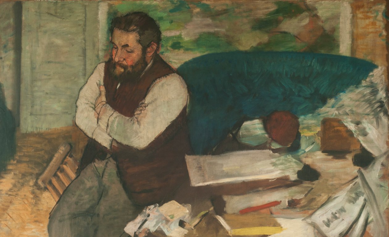 Portret van Diego Martelli door Edgar Degas