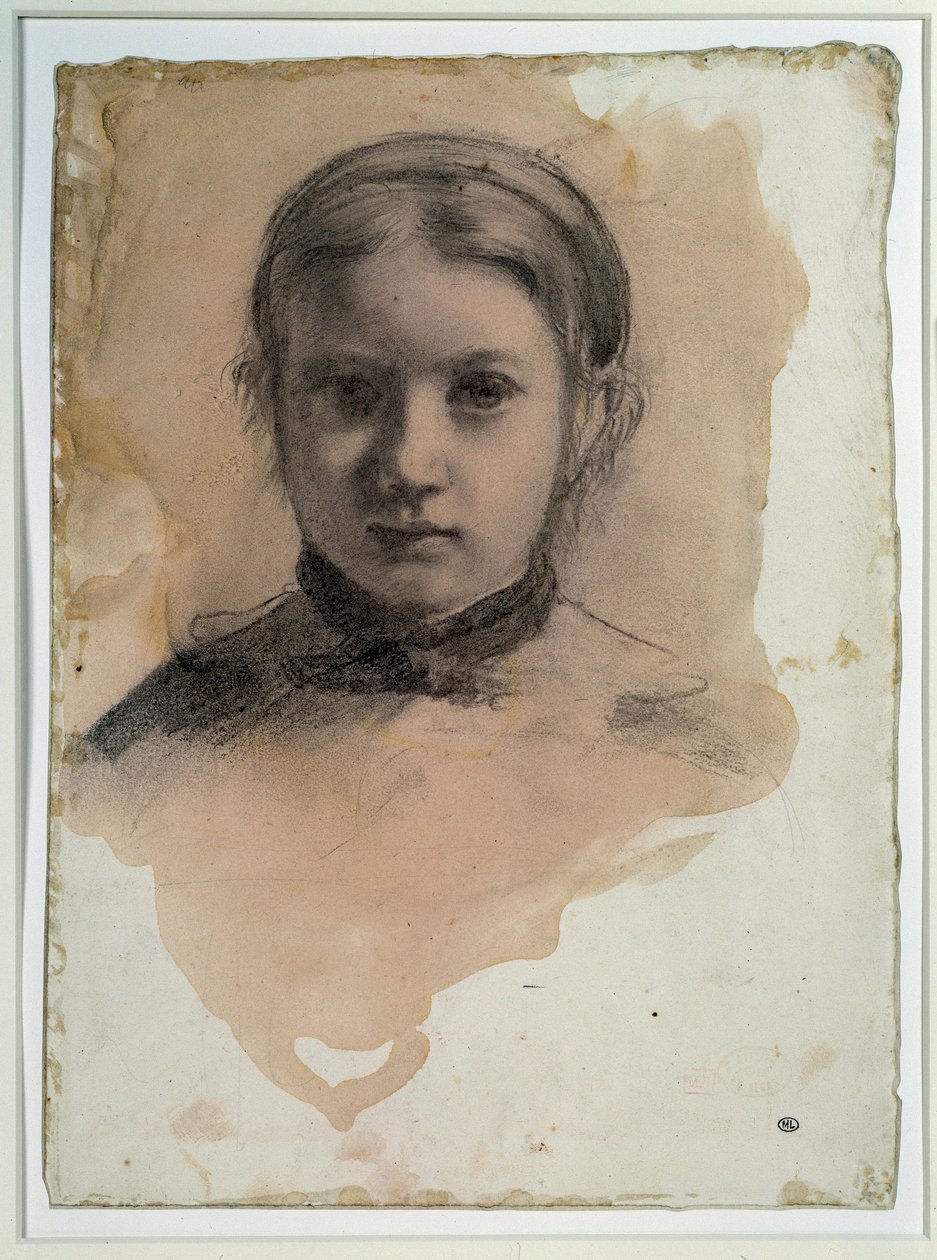 Portret van Giovanna Bellelli (studie voor de Bellelli-familie) door Edgar Degas