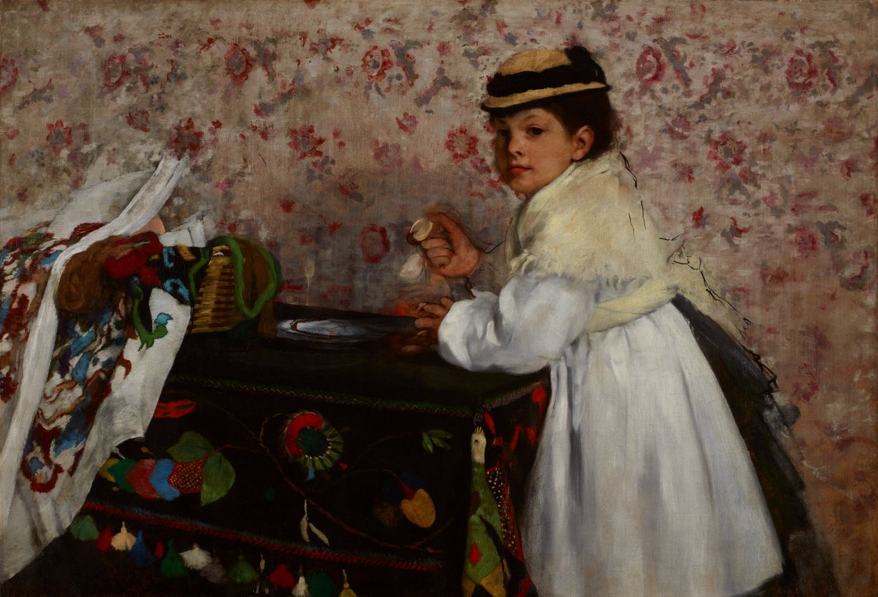 Portret van juffrouw Hortense Valpinçon door Edgar Degas