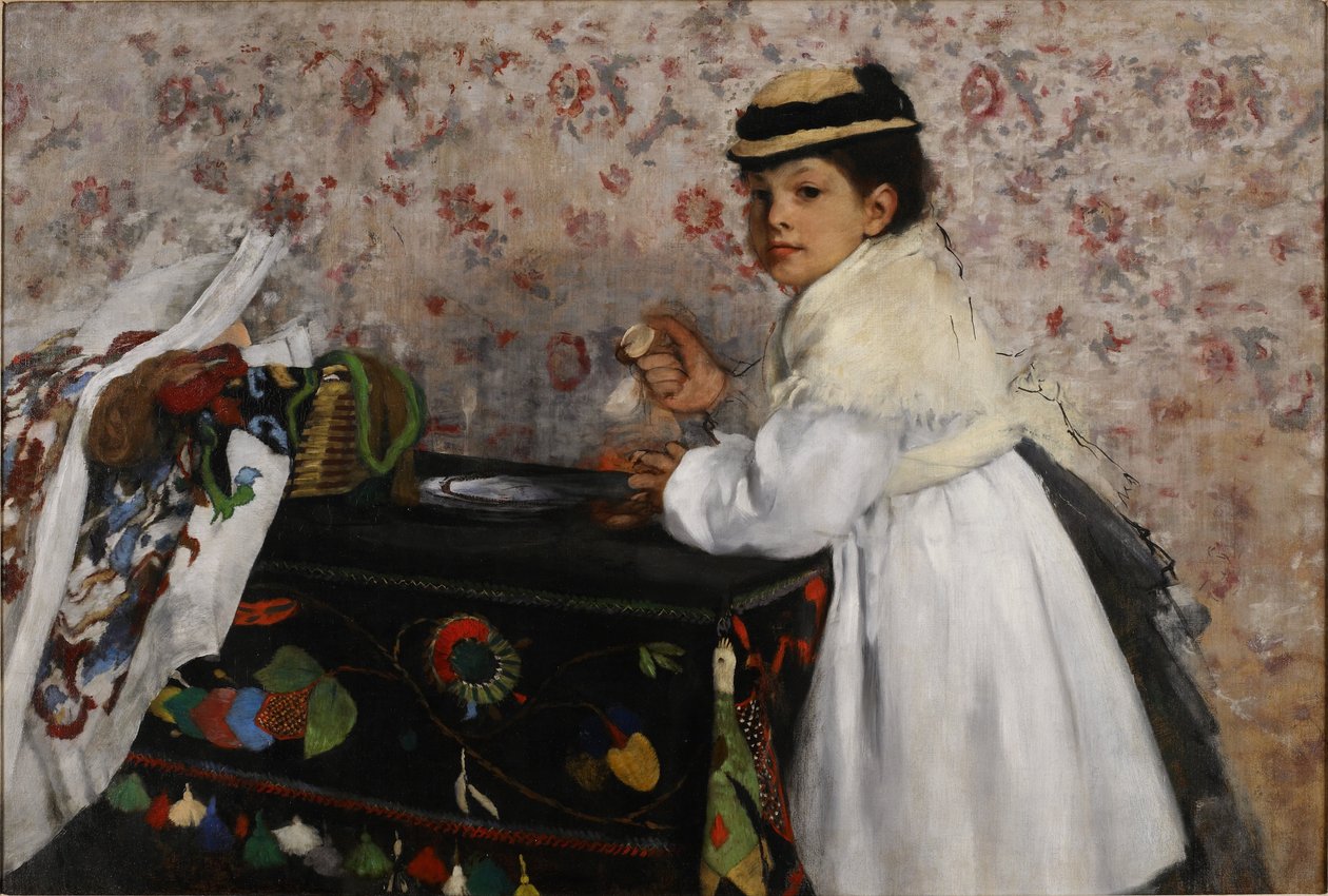 Portret van juffrouw Hortense Valpinçon door Edgar Degas