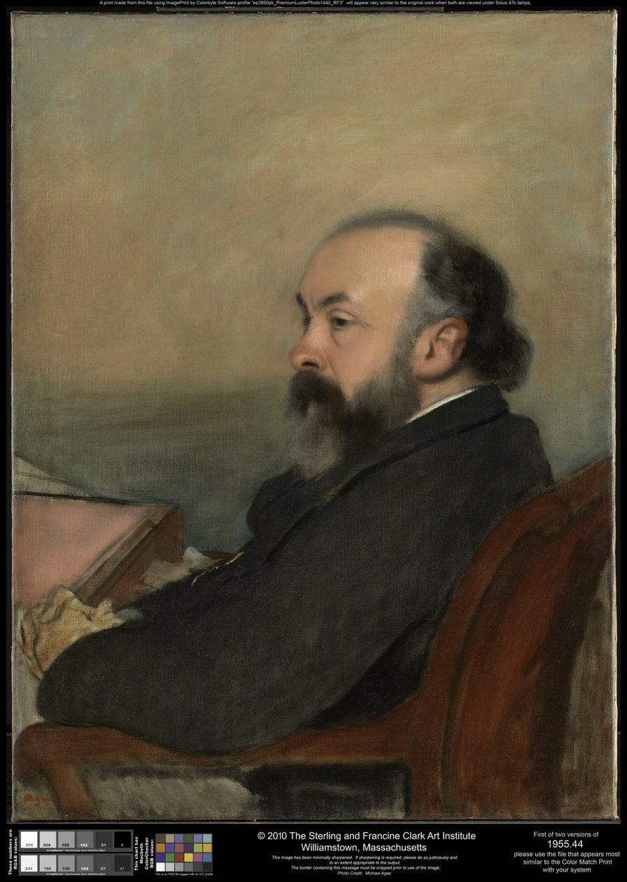 Portret van een man door Edgar Degas