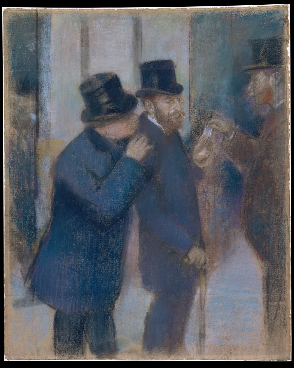 Portretten op de Beurs door Edgar Degas