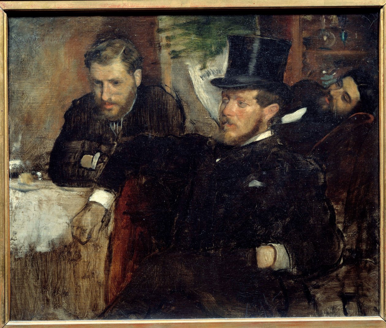 Portretten van ingenieurs Jeantaud (1840-1906), Livert en Laine (1841-1888), vrienden van de kunstenaar door Edgar Degas