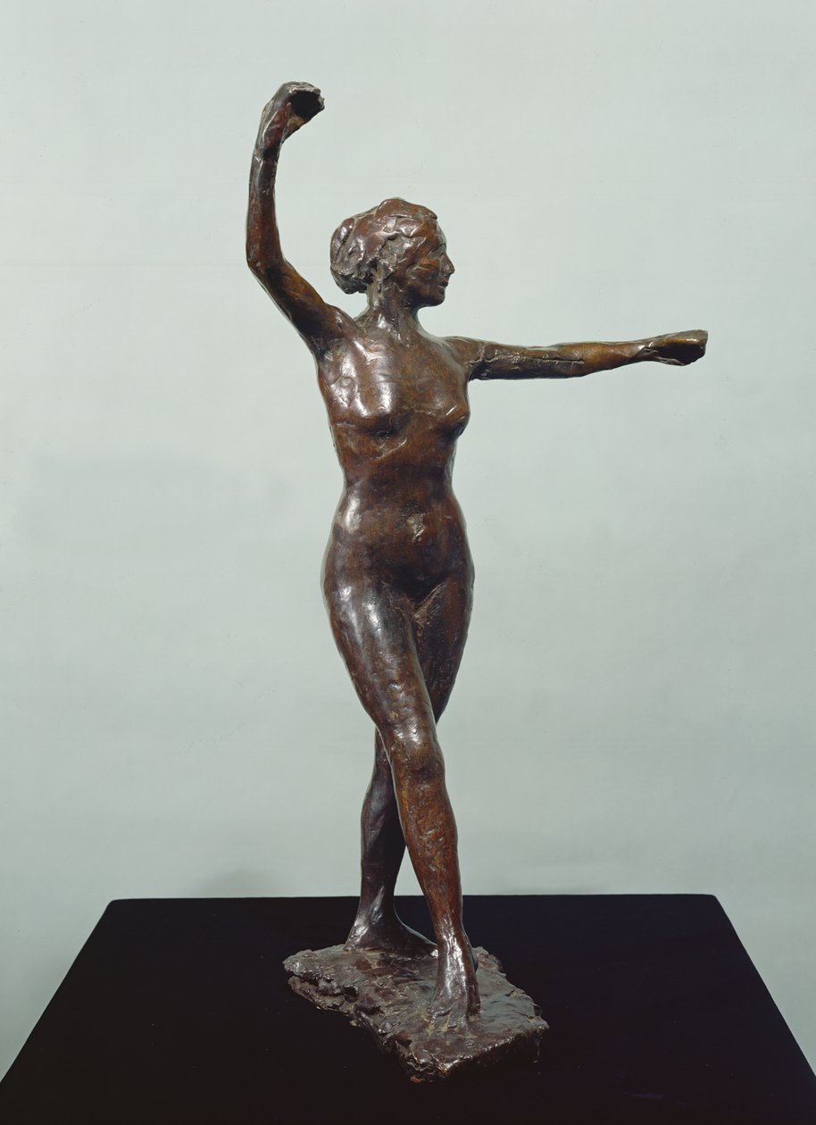 Voorbereiding voor de dans, rechtervoet voor (brons) door Edgar Degas