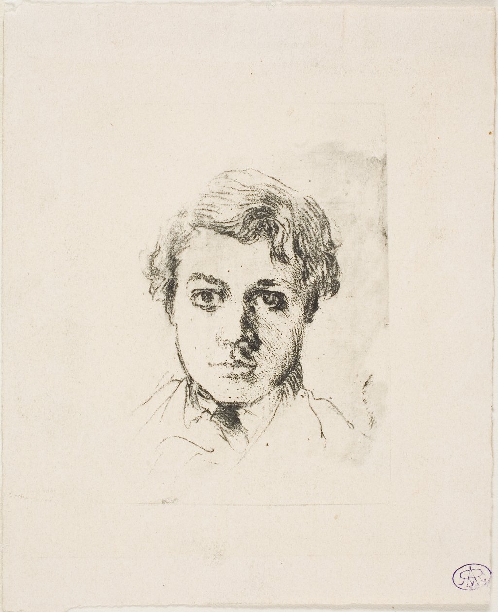 René De Gas, de broer van de kunstenaar door Edgar Degas