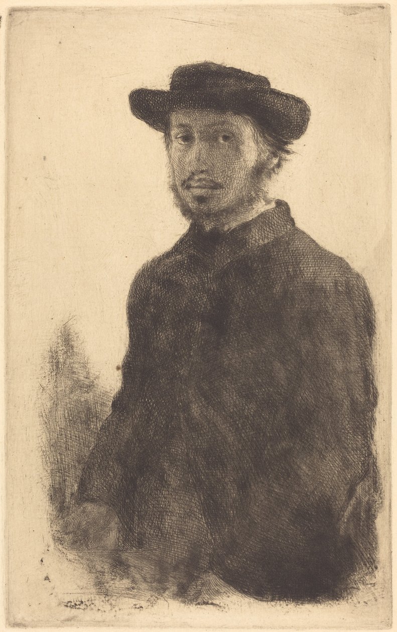 Zelfportret (Edgar Degas, door hemzelf) door Edgar Degas
