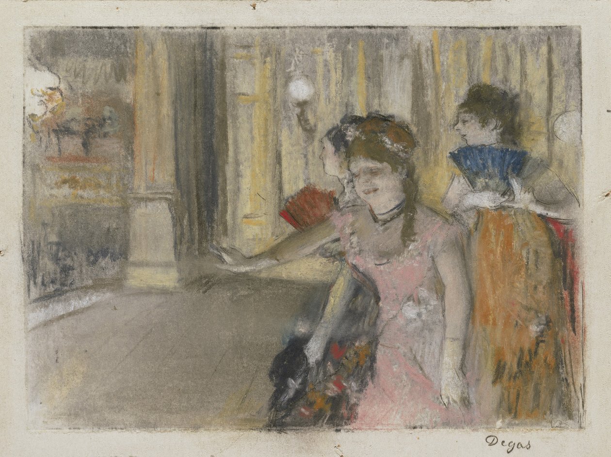 Zangers op het podium door Edgar Degas