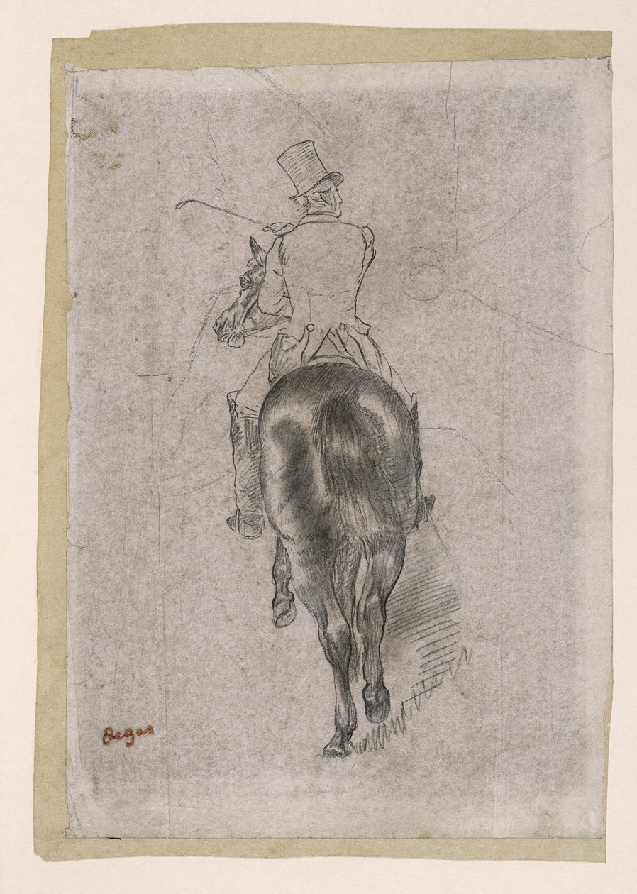 Het aansporen van het paard door Edgar Degas