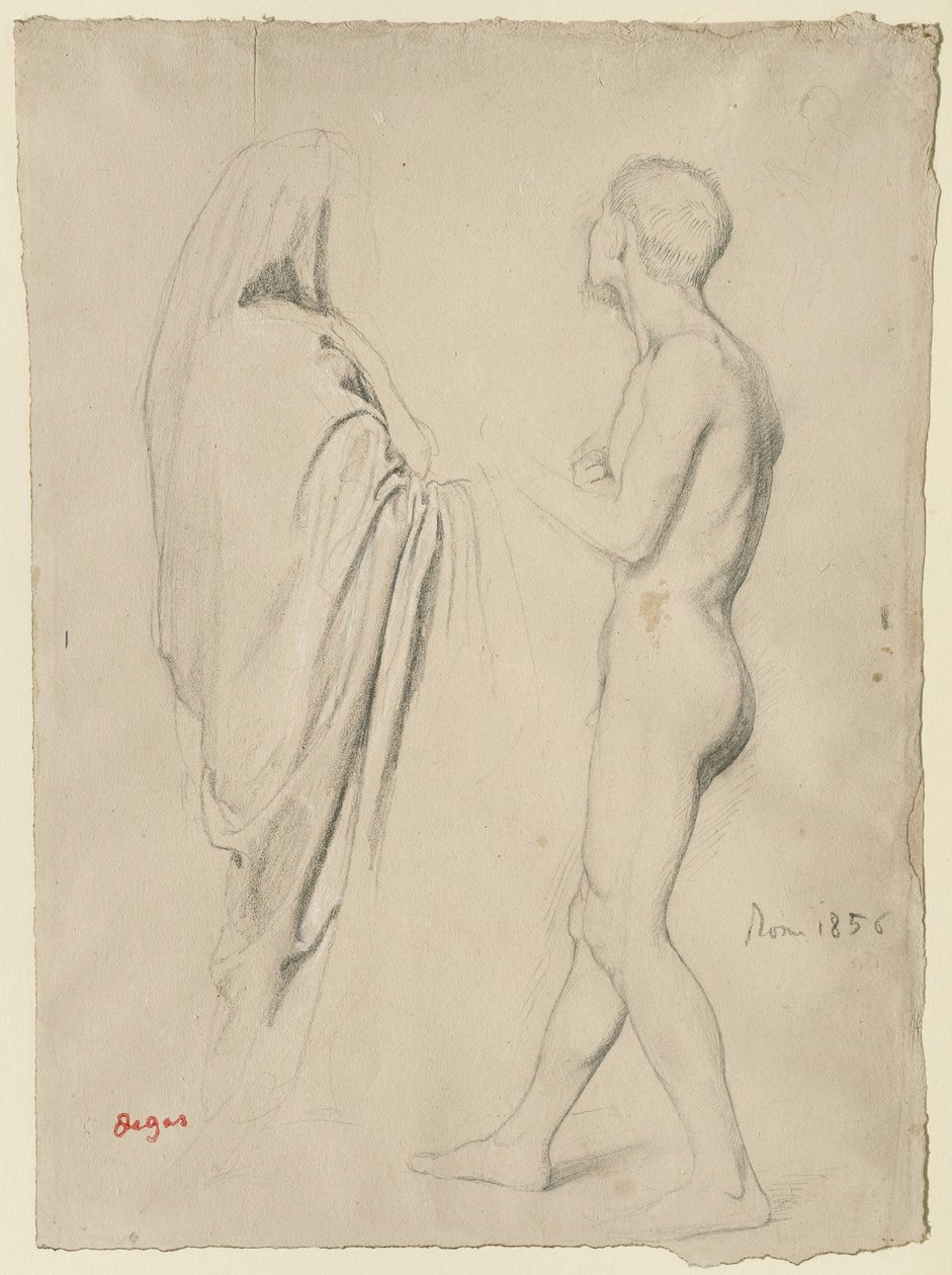 Studie voor "Dante en Vergilius" door Edgar Degas