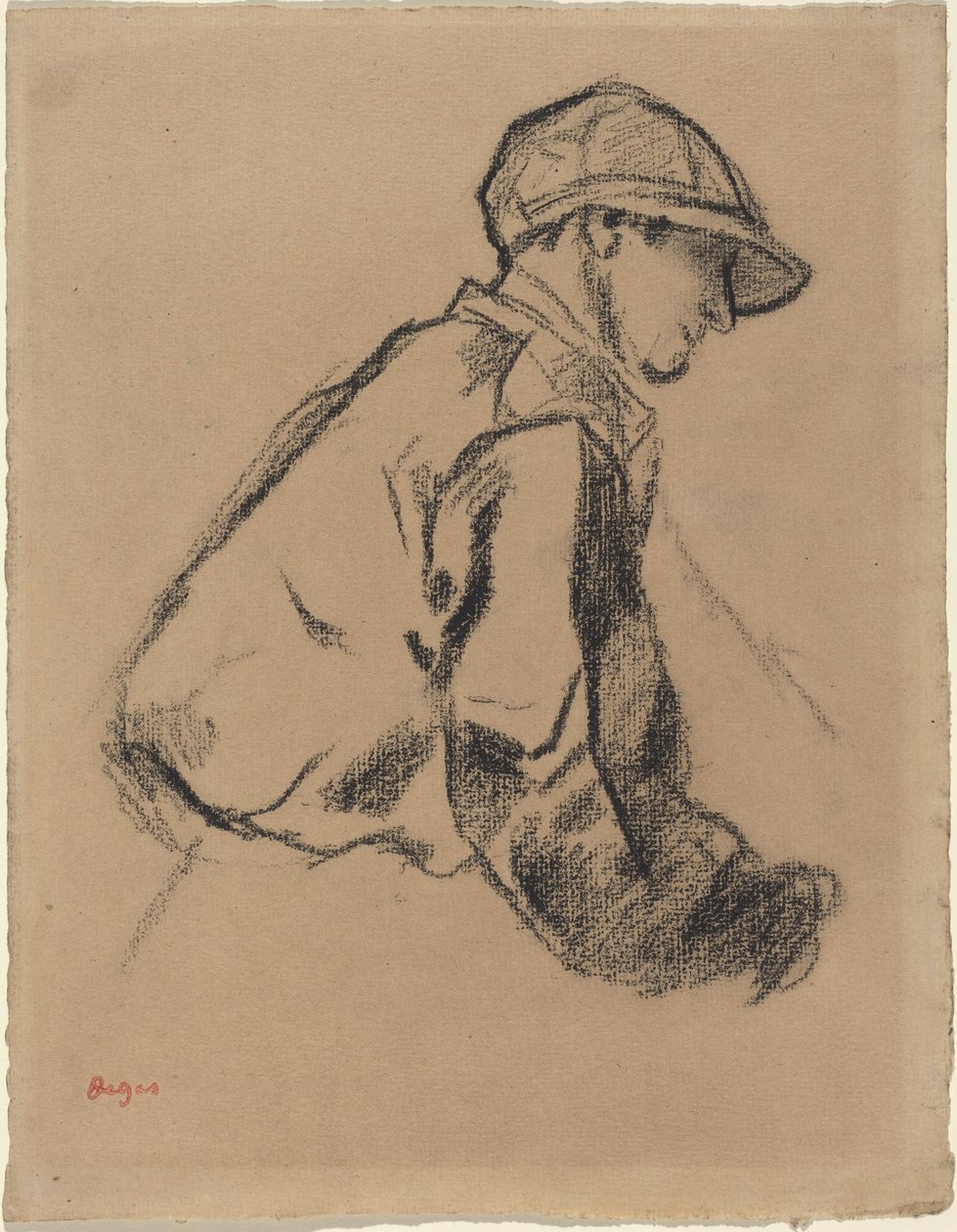 Studie van een jockey door Edgar Degas