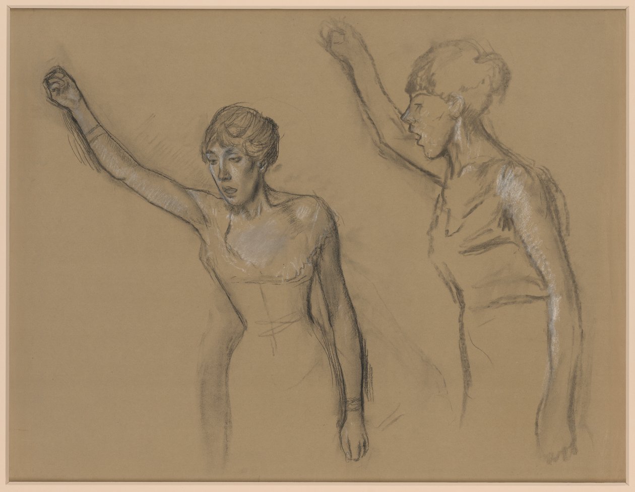 Studie van een zanger door Edgar Degas