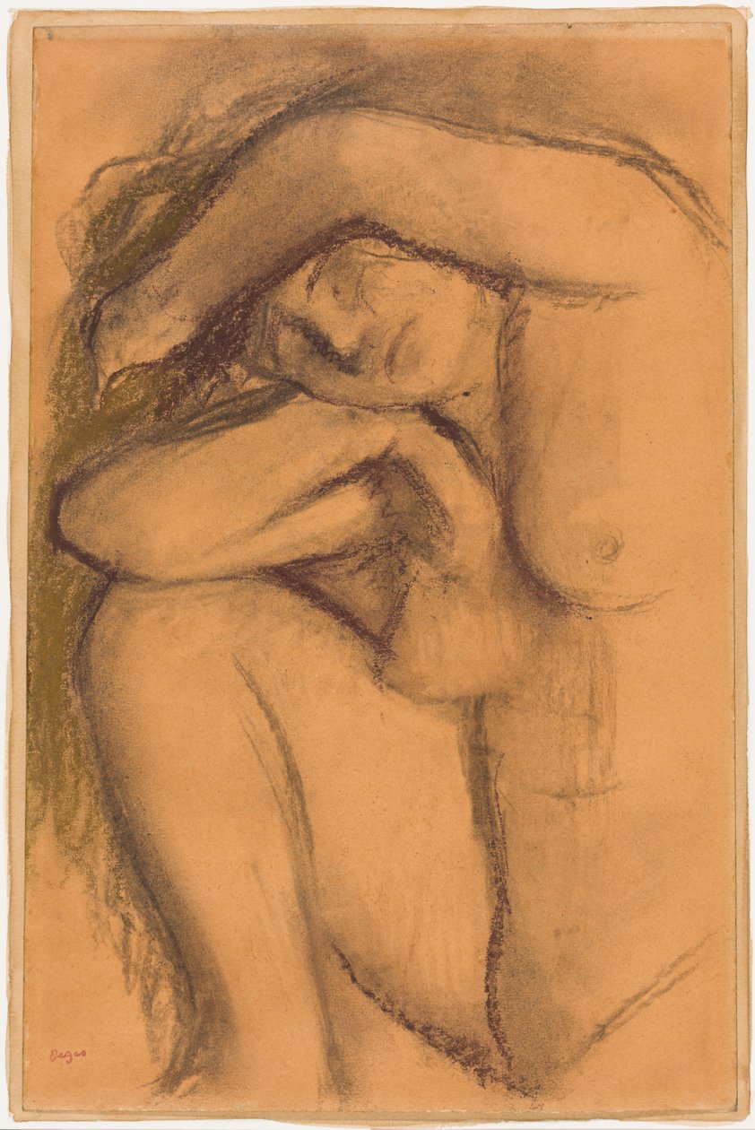 Naaktstudie door Edgar Degas