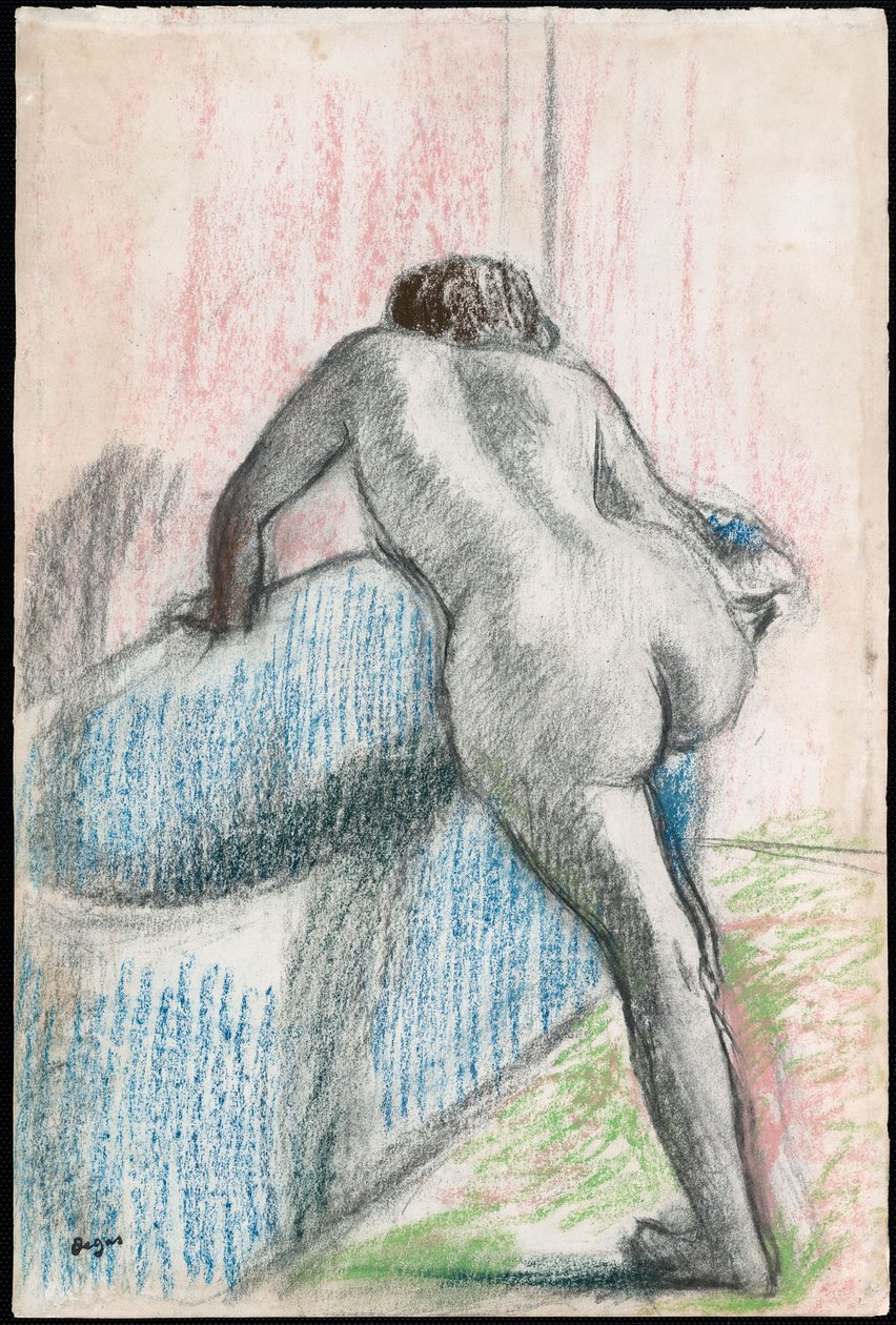 Het bad door Edgar Degas