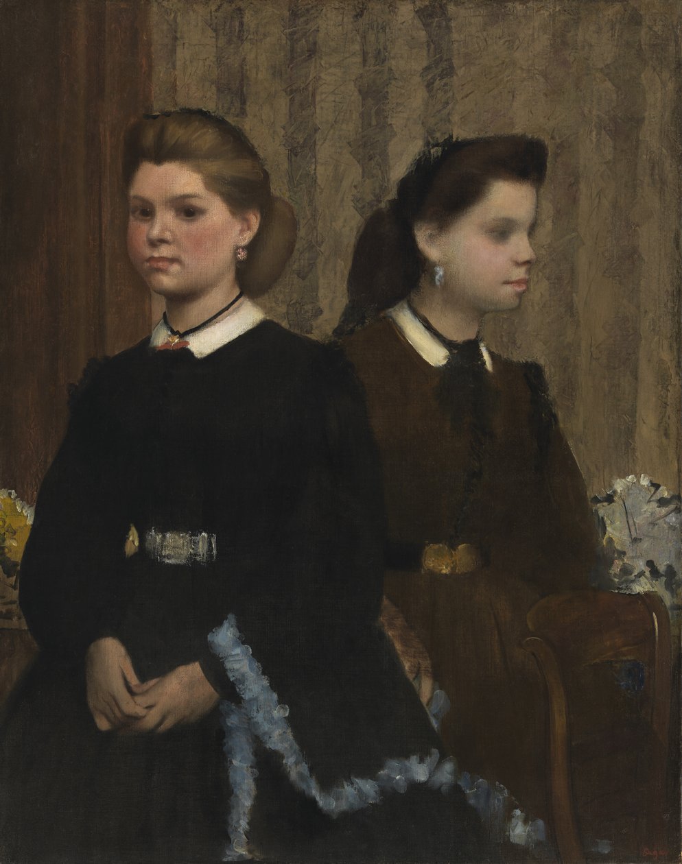 De zusjes Bellelli (Giovanna en Giuliana Bellelli) door Edgar Degas
