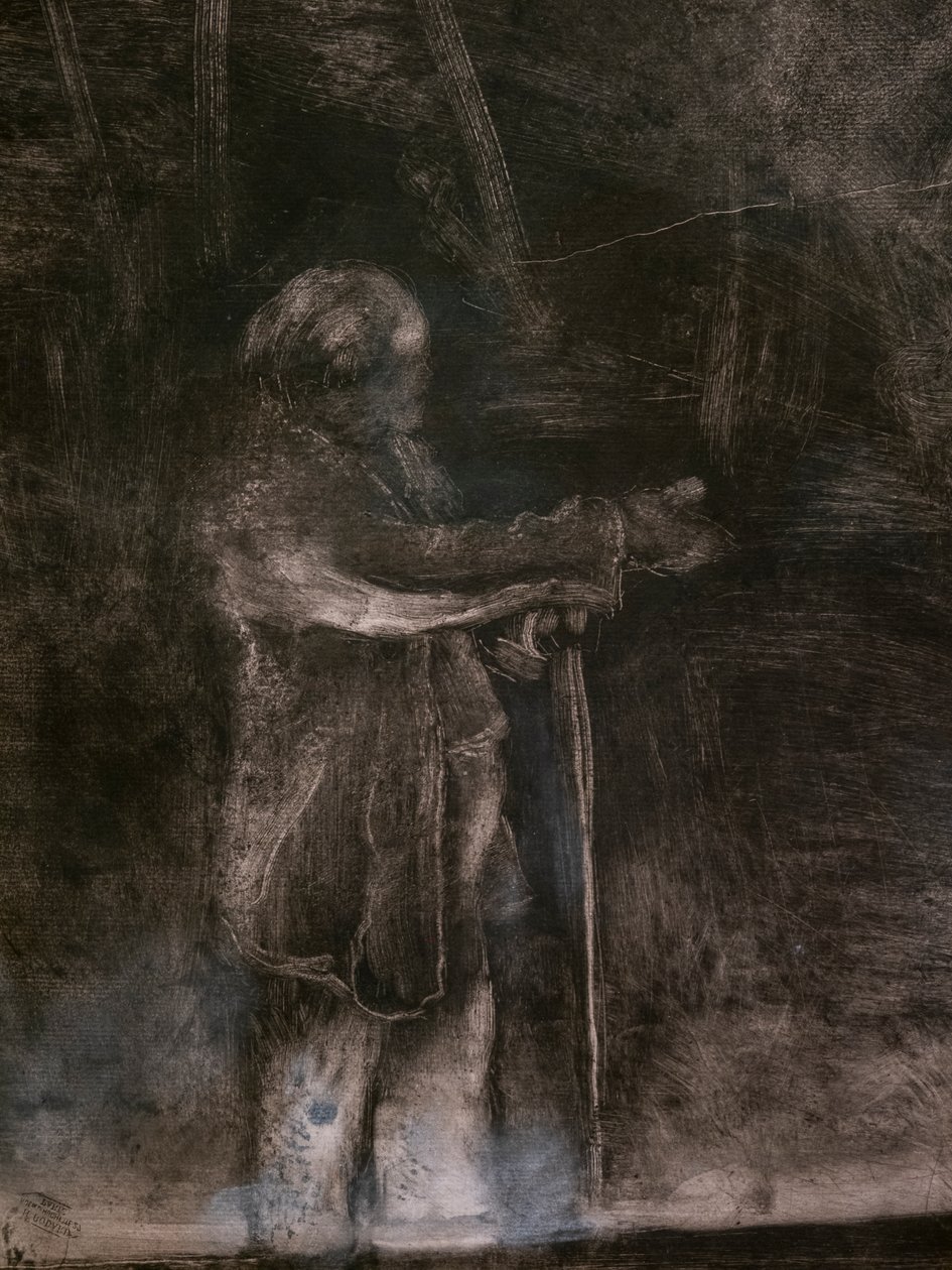De meester van ballet (detail) (uitgevoerd in samenwerking met Ludovic Lepic) door Edgar Degas