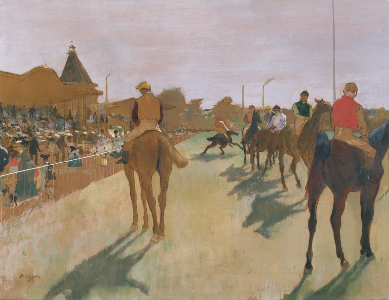 De Parade, of renpaarden voor de tribunes, c.1866-68 door Edgar Degas
