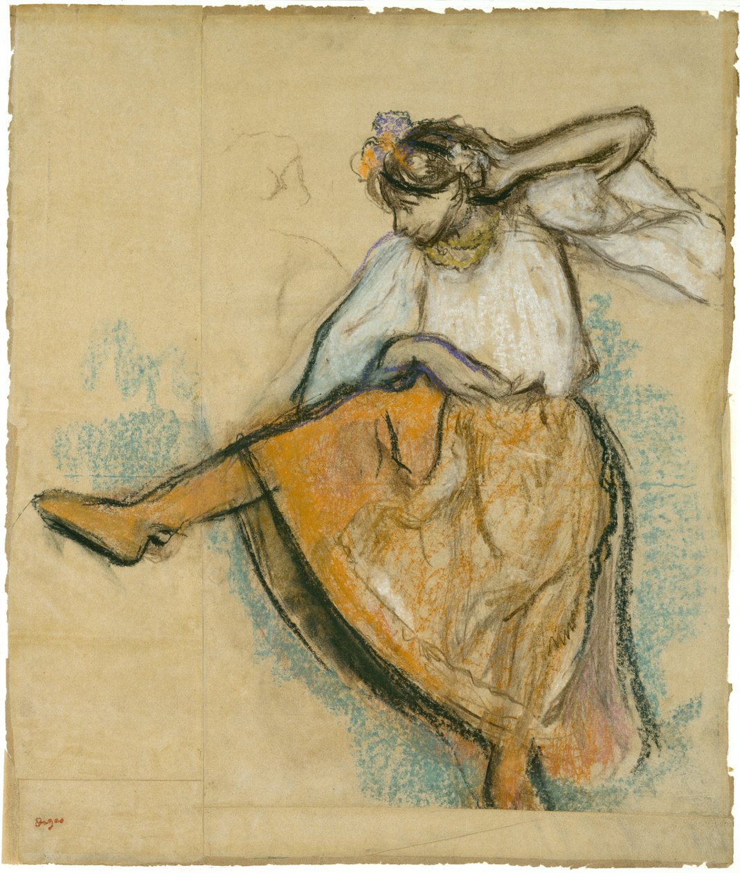De Russische danseres, ca. 1895 door Edgar Degas