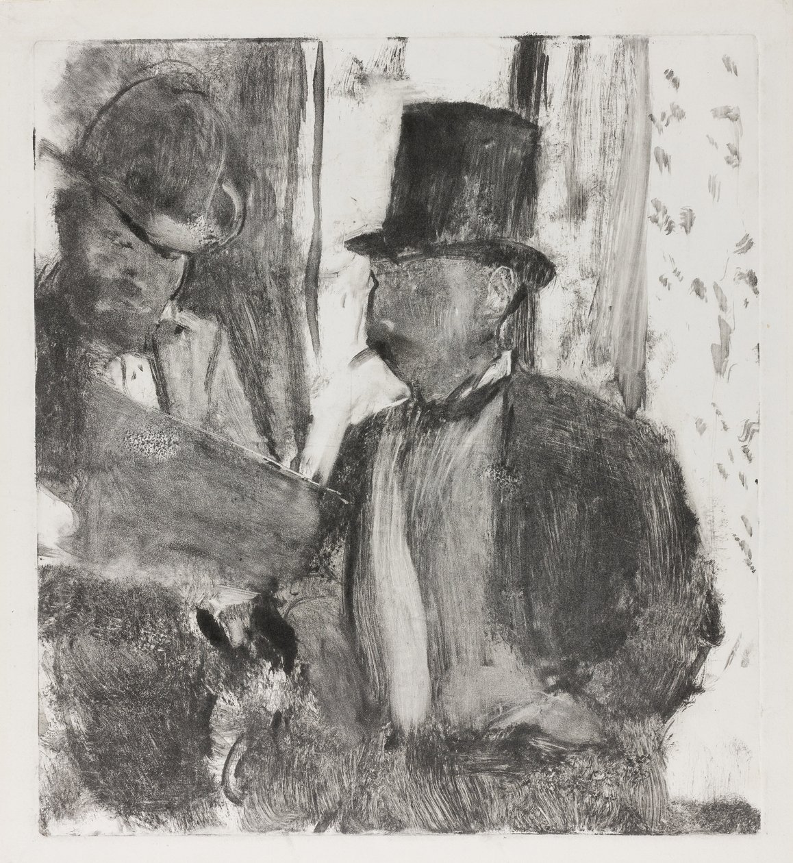 De twee kenners door Edgar Degas