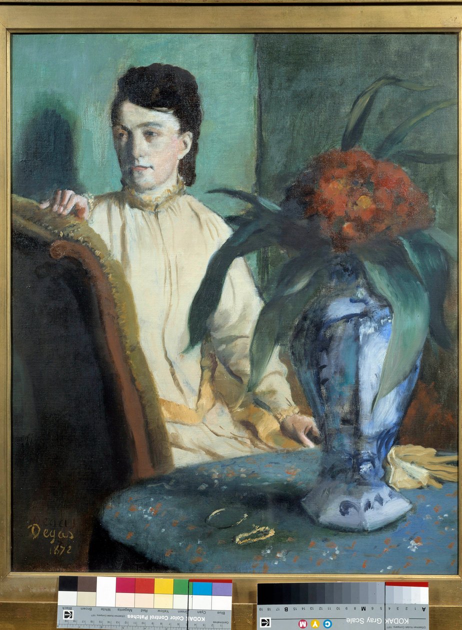 De vrouw heeft de Potiche door Edgar Degas