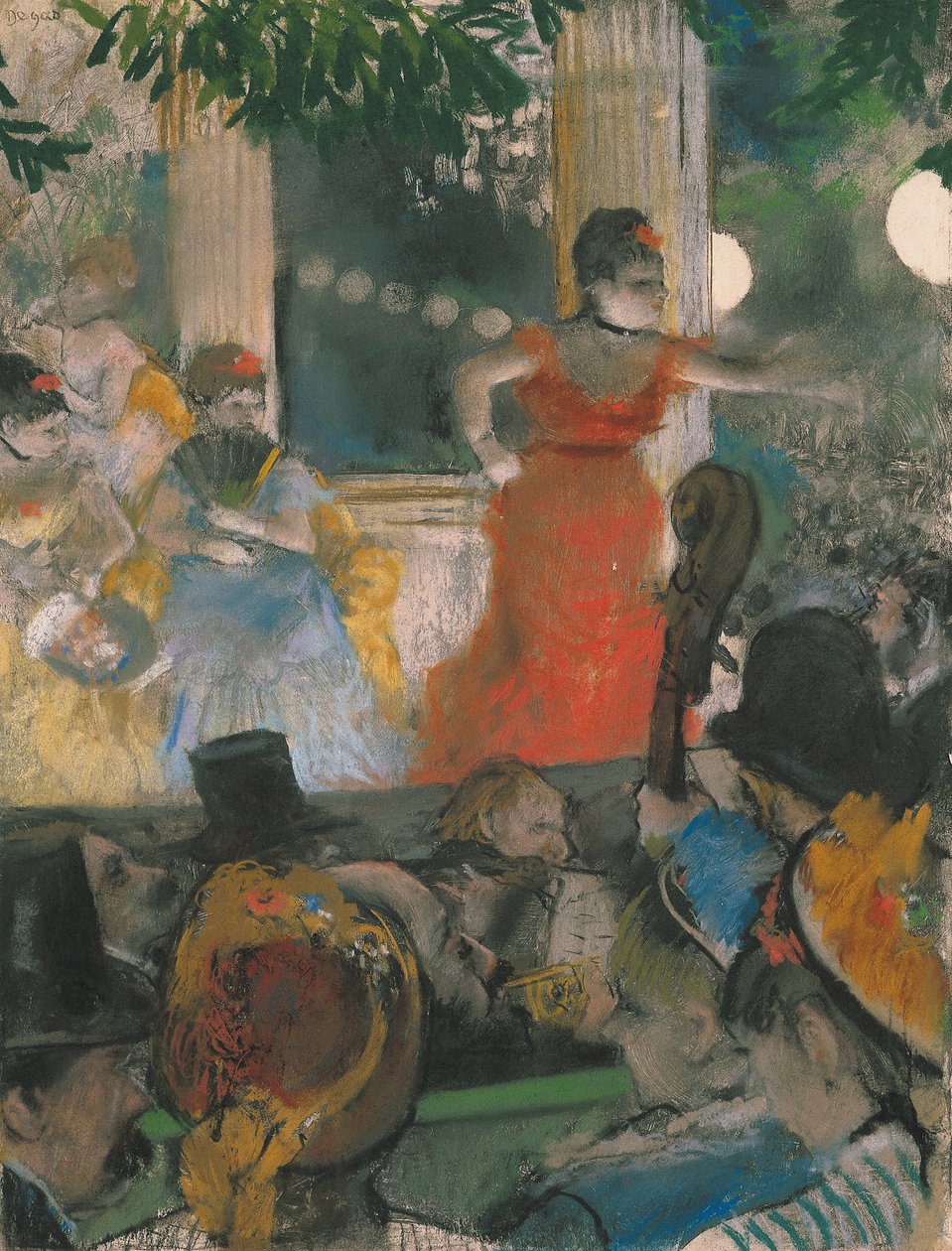 Het café-concert bij Les Ambassadeurs door Edgar Degas