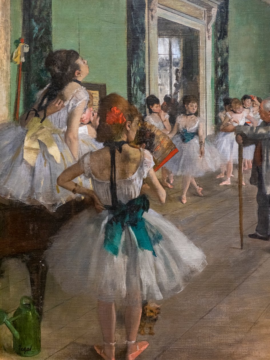 De dansles (detail). Begonnen in 1873, voltooid in 1875-1876 door Edgar Degas