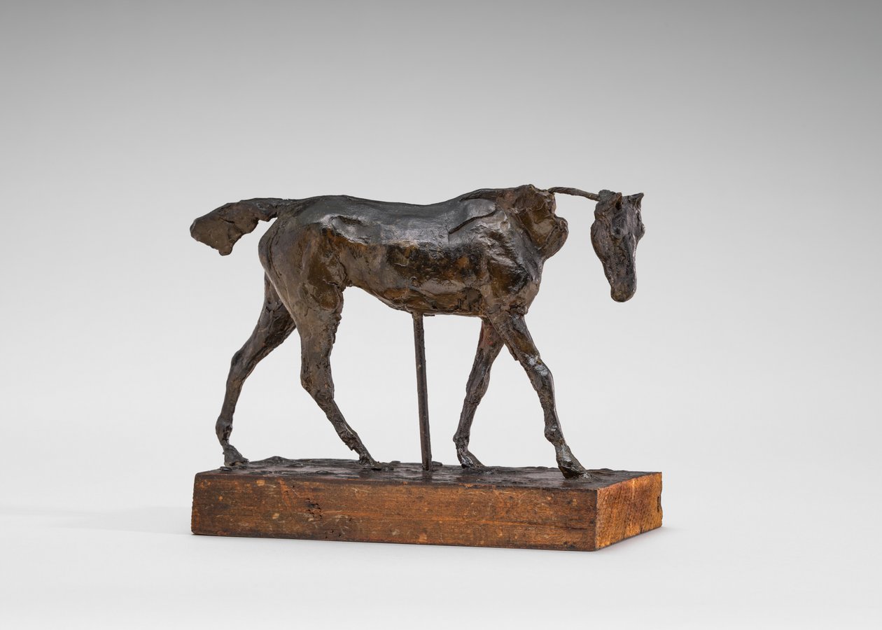 Volbloed Paard Lopend, Deel van de Nek Ontbreekt, begin 1870s door Edgar Degas