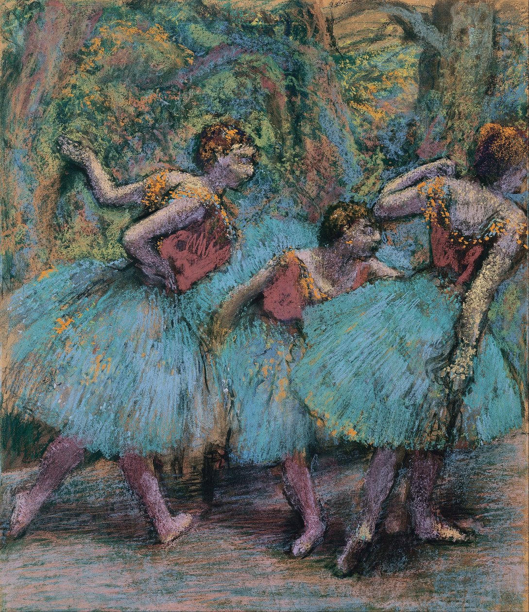 Drie danseressen (blauwe tutu