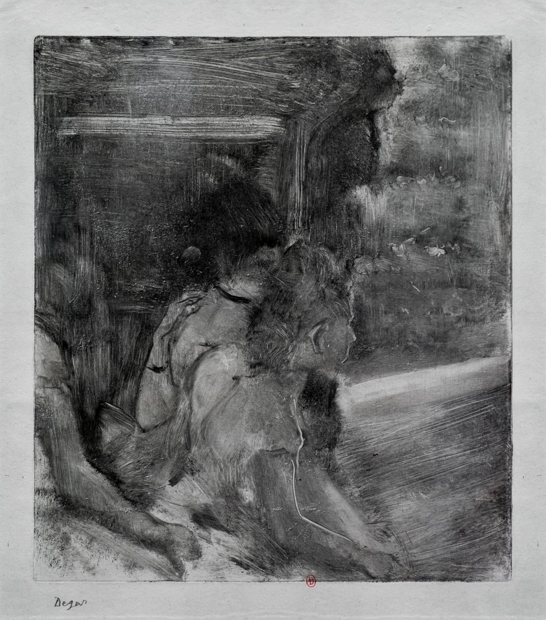 Naar het theater door Edgar Degas