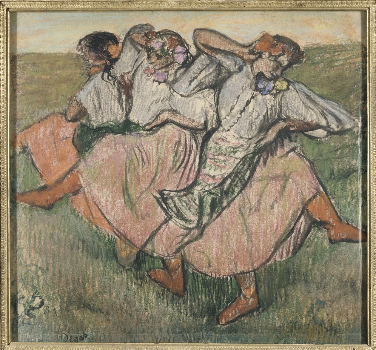 Drie Russische Dansers door Edgar Degas