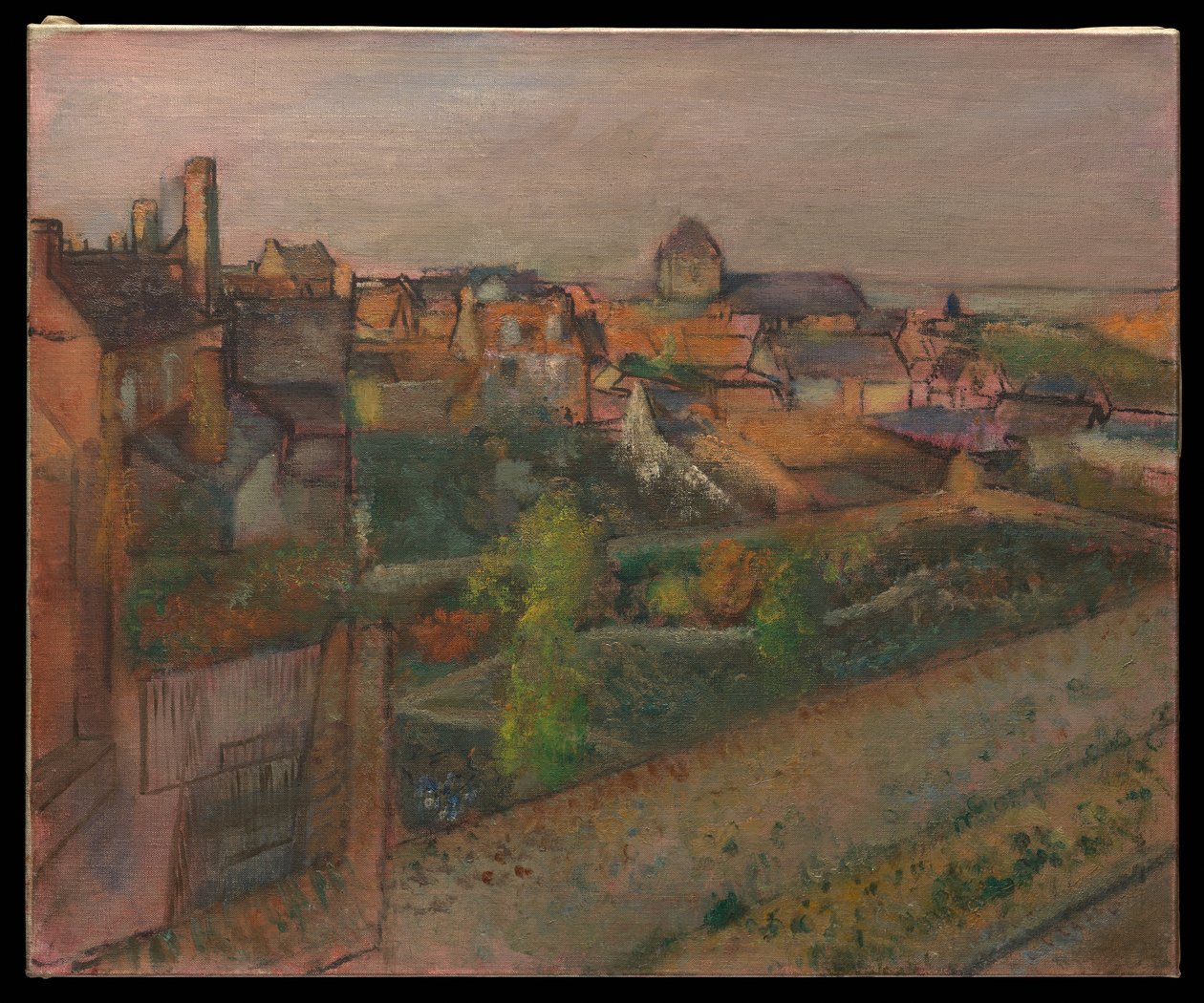 Uitzicht op Saint-Valéry-sur-Somme door Edgar Degas